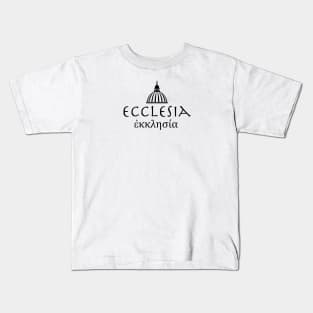 Ecclesia (Church) in Greek (black) Kids T-Shirt